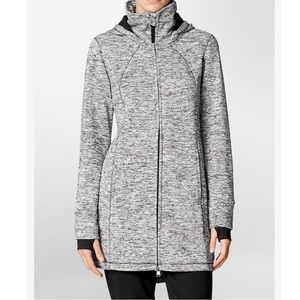 Calvin Klein Performance Marled Gray Hooded Jacket SZ XL